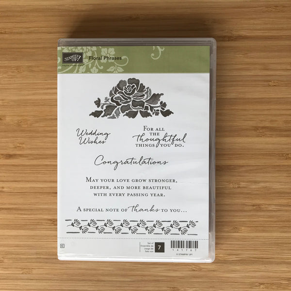 Floral Phrases | Retired Cling Stamp Set & Dies | Stampin' Up!®