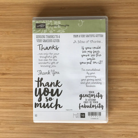 Thankful Thoughts | Retired Clear Mount Stamp Set  | Stampin' Up!®