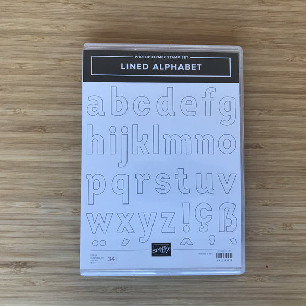 Lined Alphabet | Retired Photopolymer Stamp Set & Dies | Stampin' Up!®