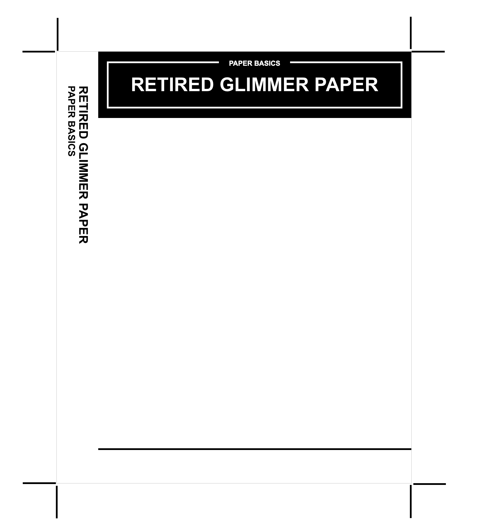 Retired Glimmer Paper Insert